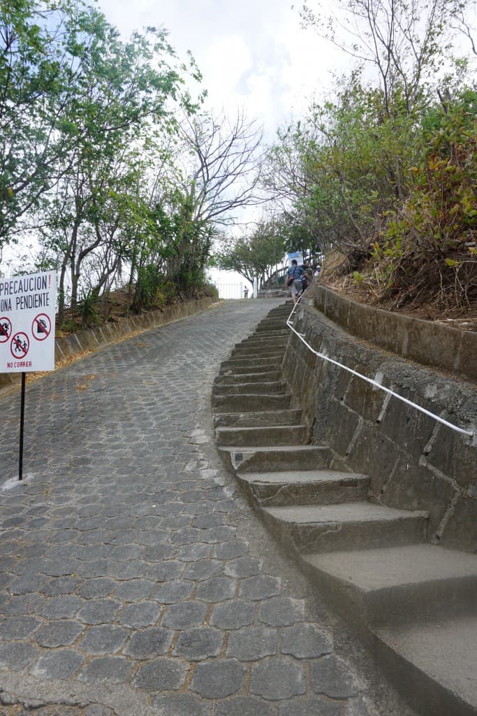 stairs nicaragua jesus statue