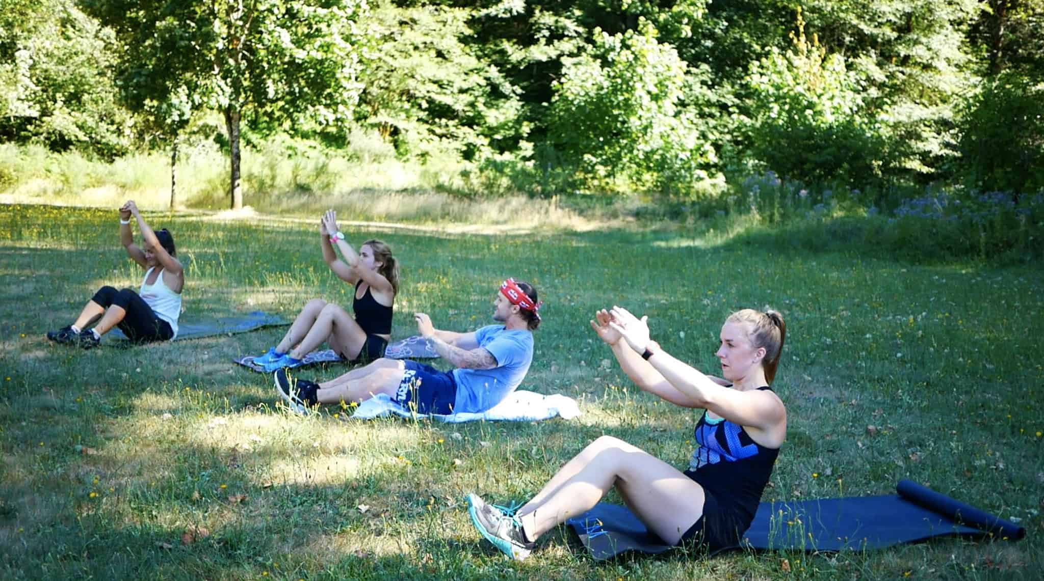 Core workout with Louie Vito and Elena Hight